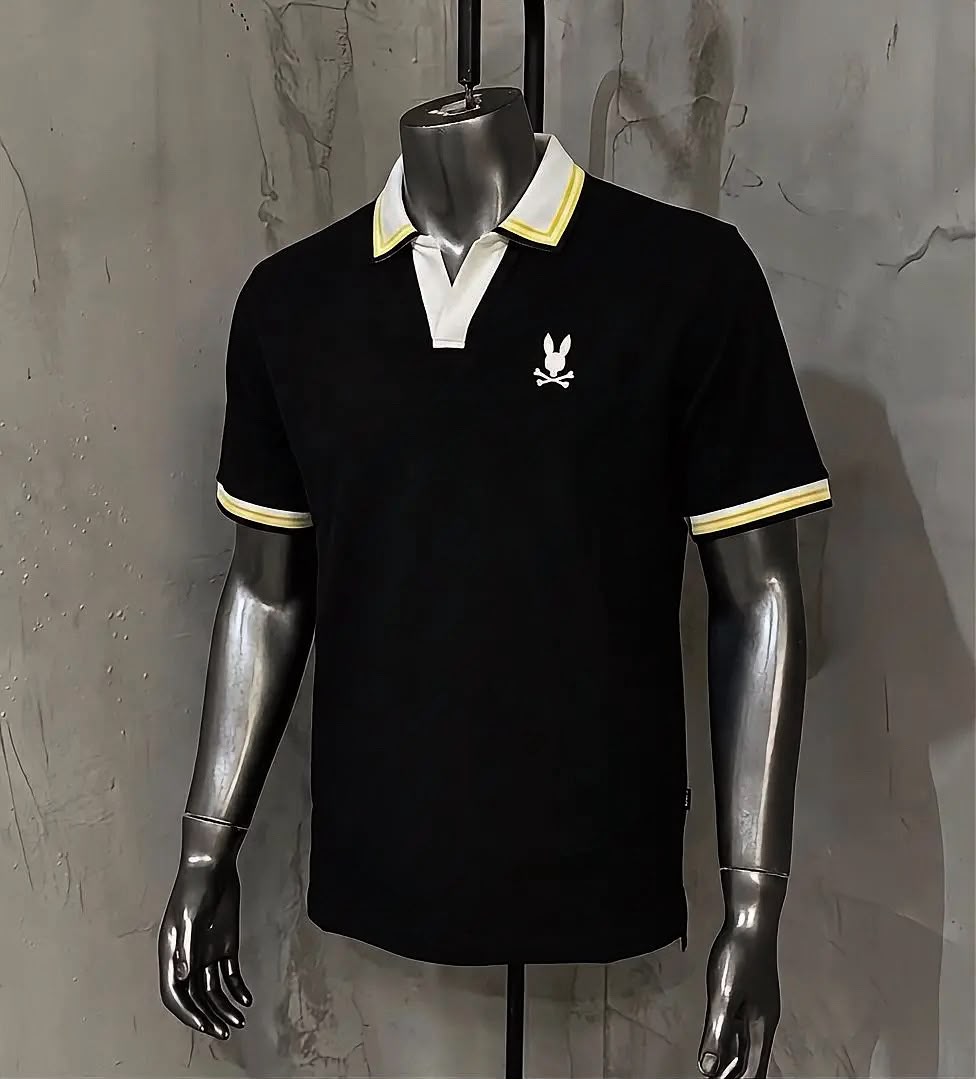 PSYCHO BUNNY OLIVER NEON TIPPED POLO