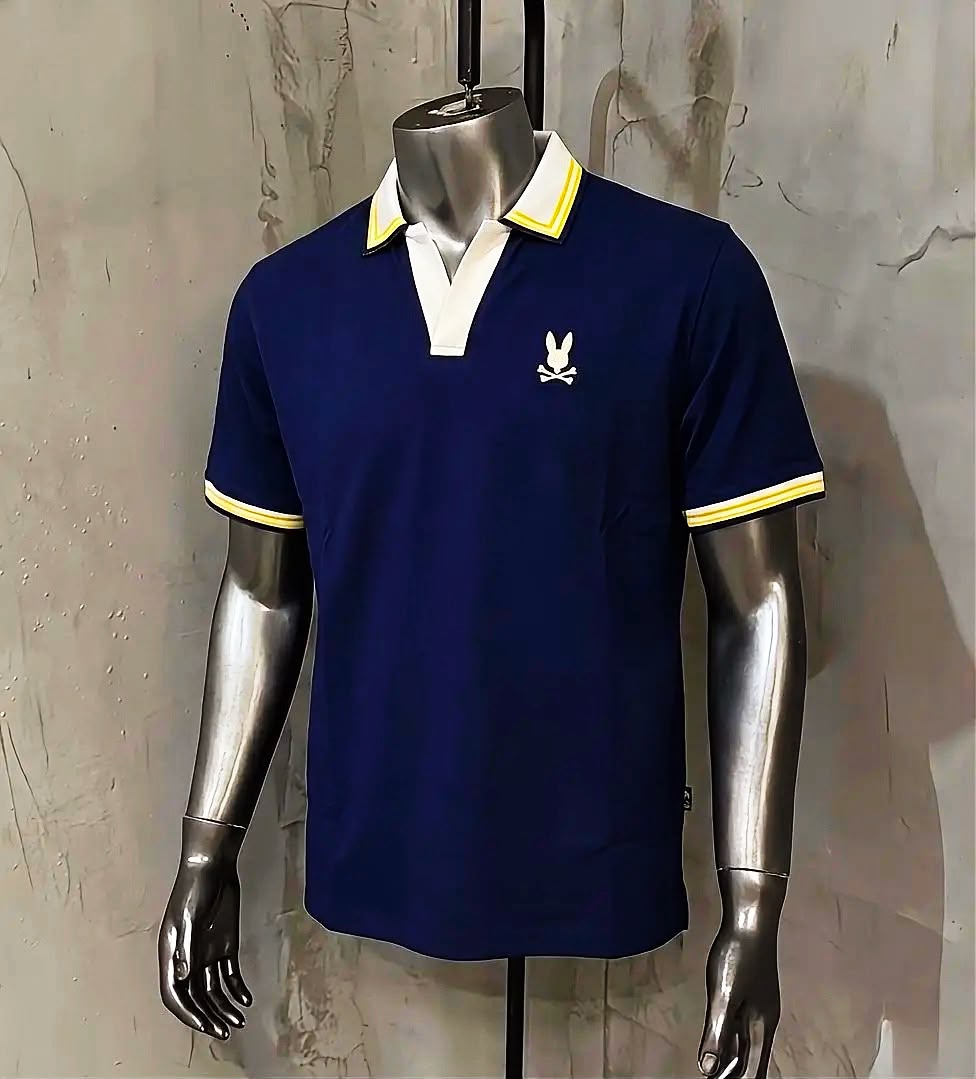 PSYCHO BUNNY OLIVER NEON TIPPED POLO