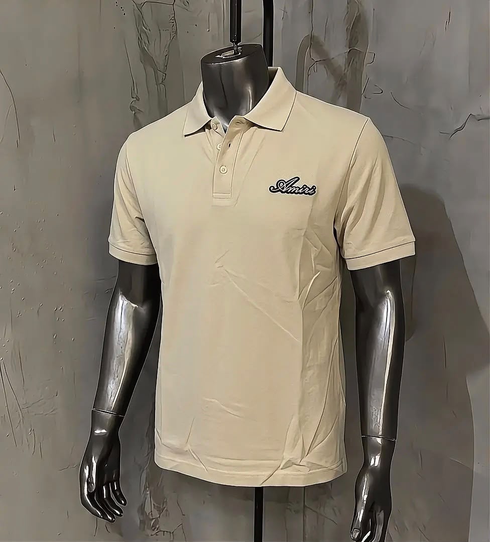 AMIRI SCRIPT LOGO EMBROIDERED POLO